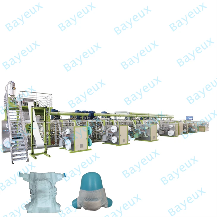 Servo llawn I Shape Baby Diaper Machine